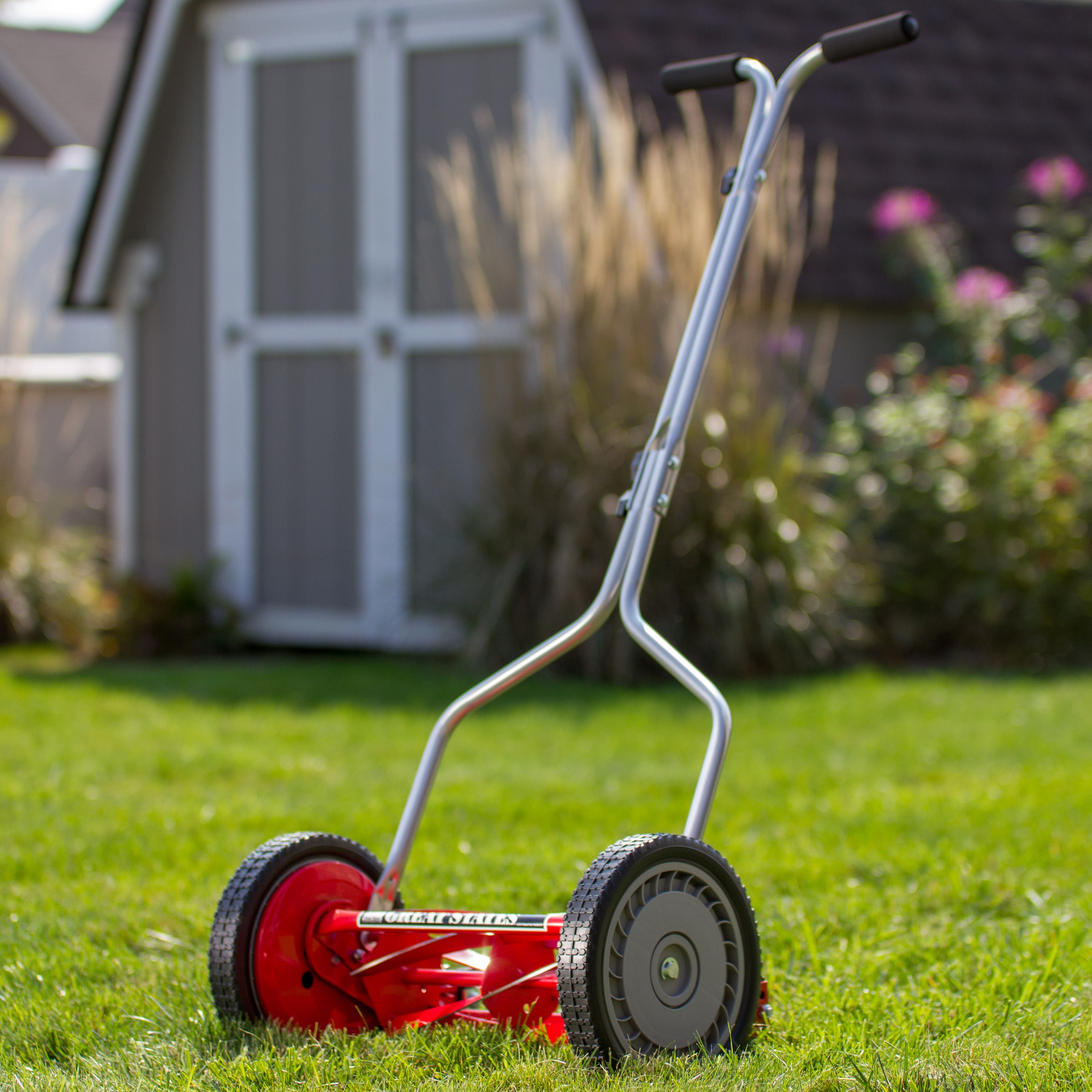 Great states push top reel lawn mower