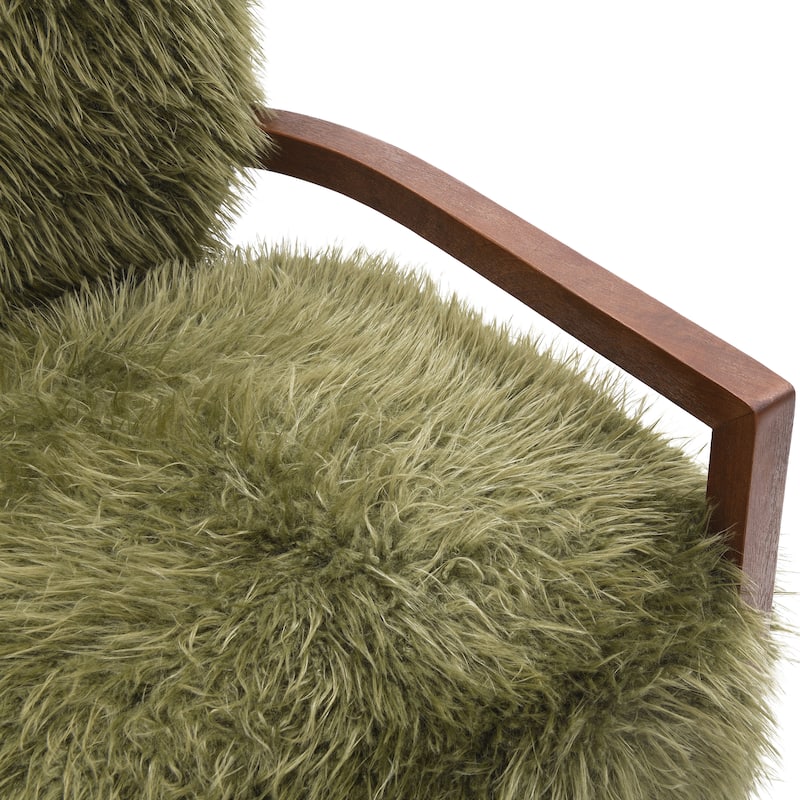 Furniture of America Lumir Modern 28-inch Faux Fur Accent Arm Chair