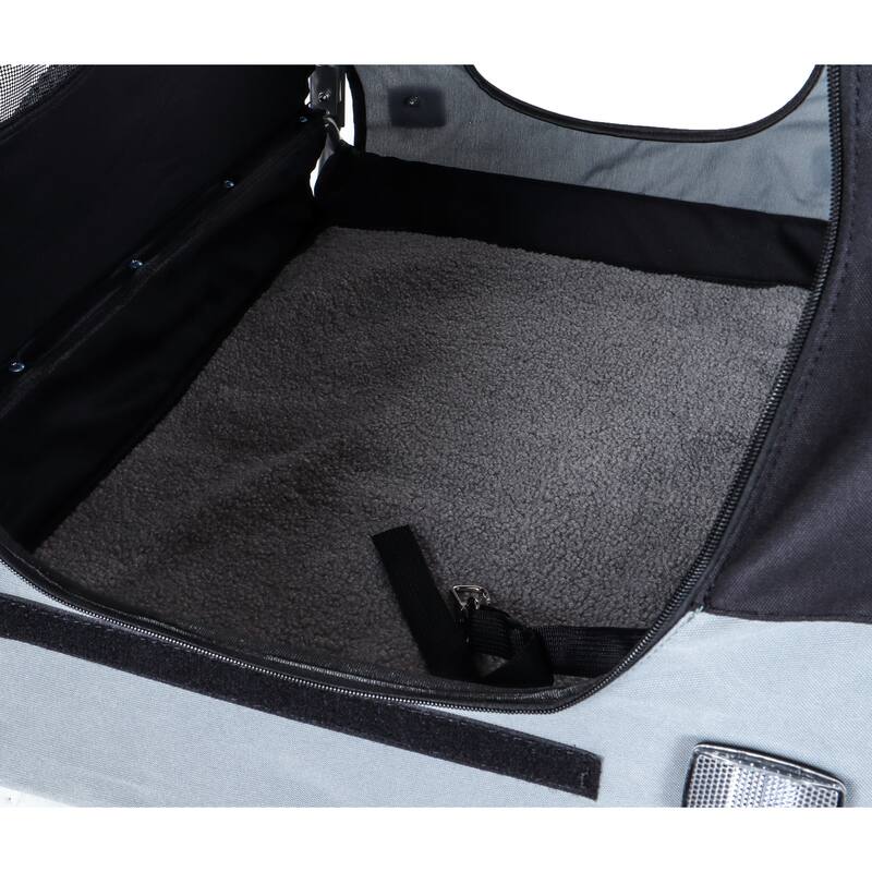 Large Folding Bike Trailer for Dogs, 100LB Capacity All-Terrain Pet Carrier for Cycling, Jogging, Camping & Outdoor Adventures