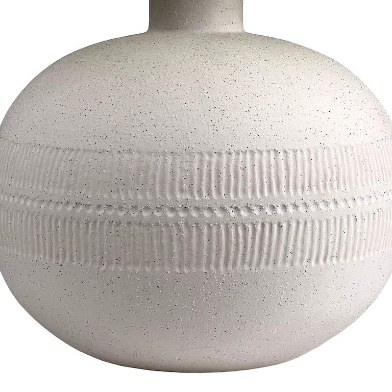 Willa 18" Tall Textured Ceramic Table Lamp with Fabric Shade - 16" Wide