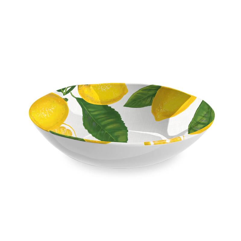 Abode Homewares by TarHong Lemon Fresh Serve Bowl, 12" x 3"/ 112 oz.