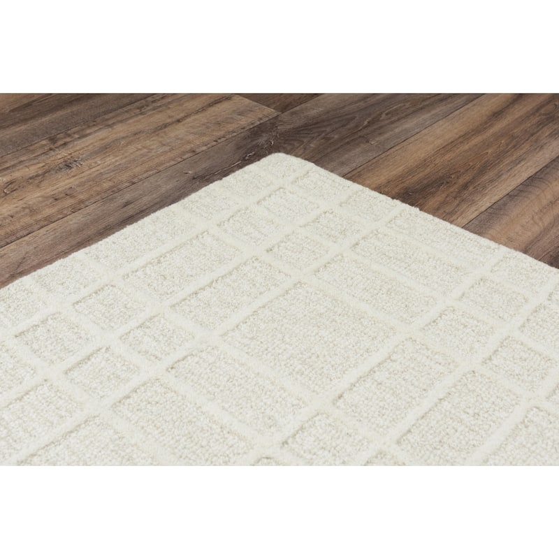 Alora Decor Lofton Plaid Hand-tufted Wool Rug