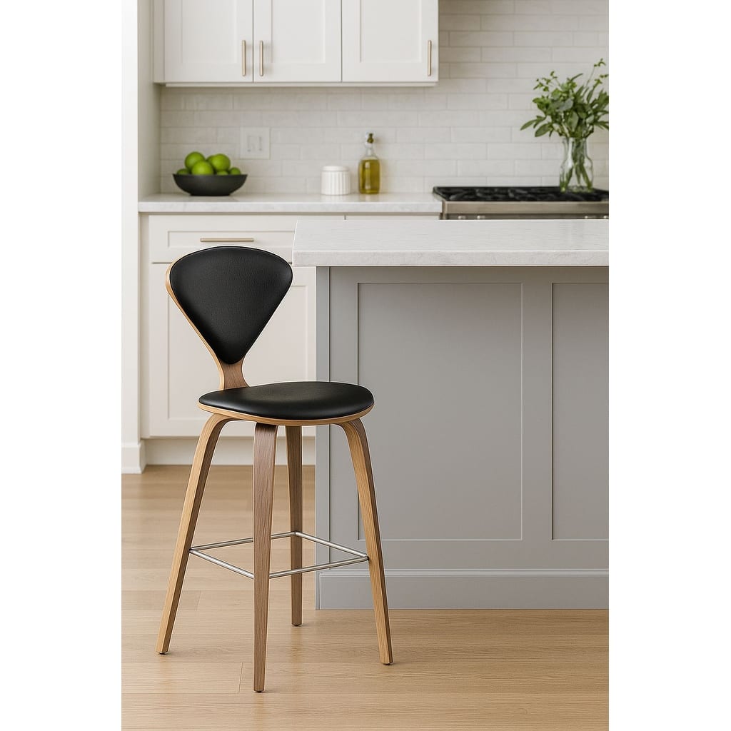 Modern Mid Century Satin Stool (26") Set of 3