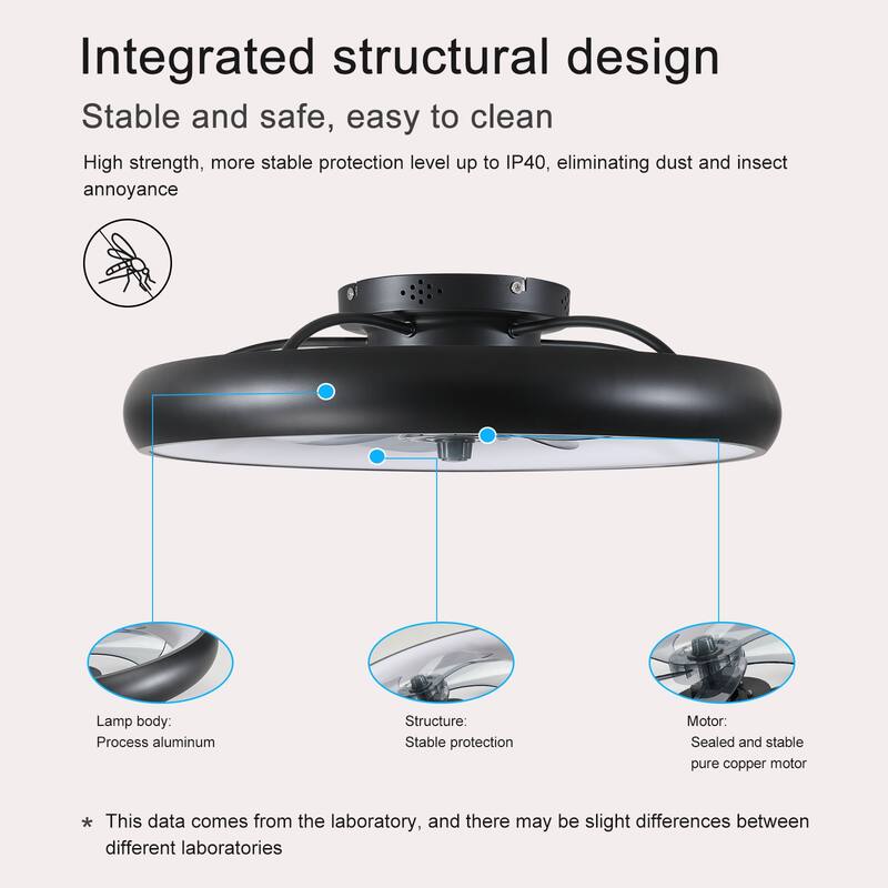 Modern Ceiling Fan Light with Light and 6 Wind Speeds, Energy Saving Motor for Bedroom and Living Room