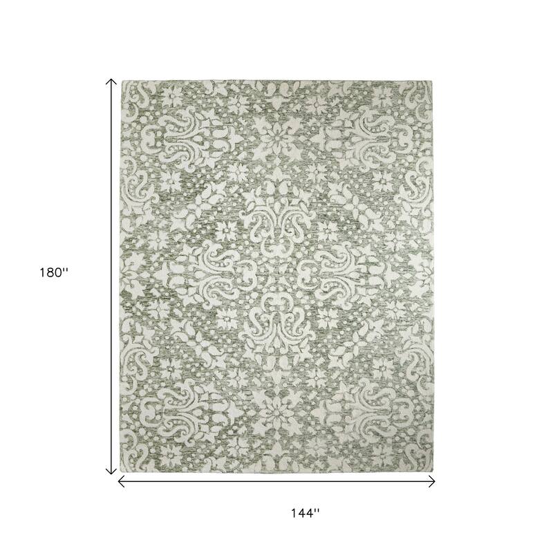 HomeRoots Floral Traditional Rectangle Area Rug