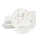 preview thumbnail 1 of 7, Elama Sydney 24 Piece Porcelain Double Bowl Dinnerware Set, Service for 6