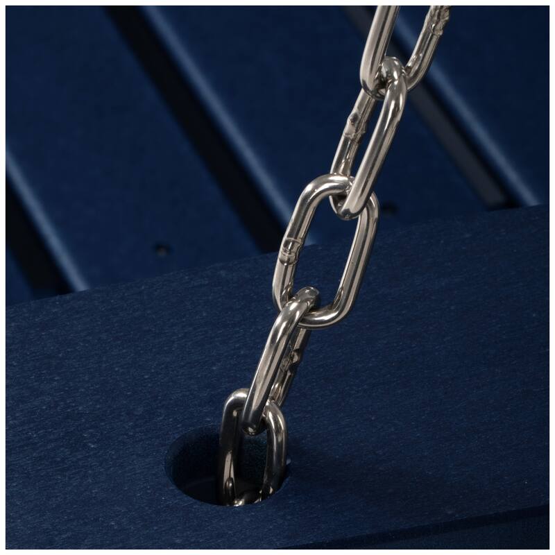 Nashville Poly 54 Inch Porch Swing with Folding Cup Holder