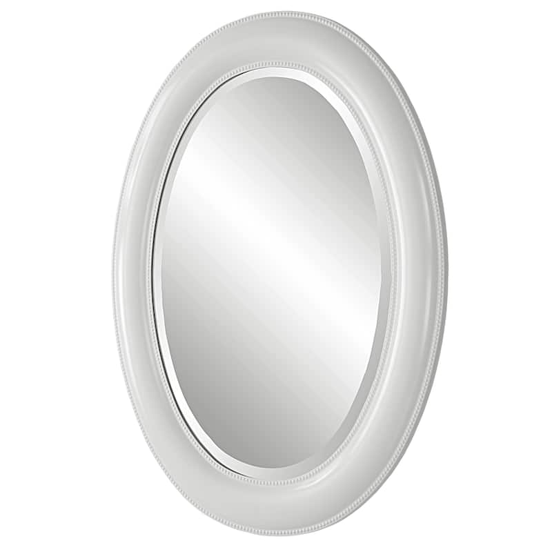Oval Beaded Bevel Wall Mirror - 29.25 x 22.25 x 1