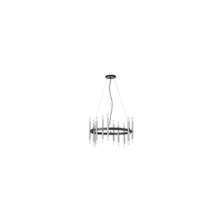 24 Light Chandelier - Matte Black & Chrome Finish - Modern Ceiling Light Fixture - 9.5
