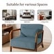 preview thumbnail 136 of 161, 25" W Mid Century Upholstered Wood Accent Chair with Pillow