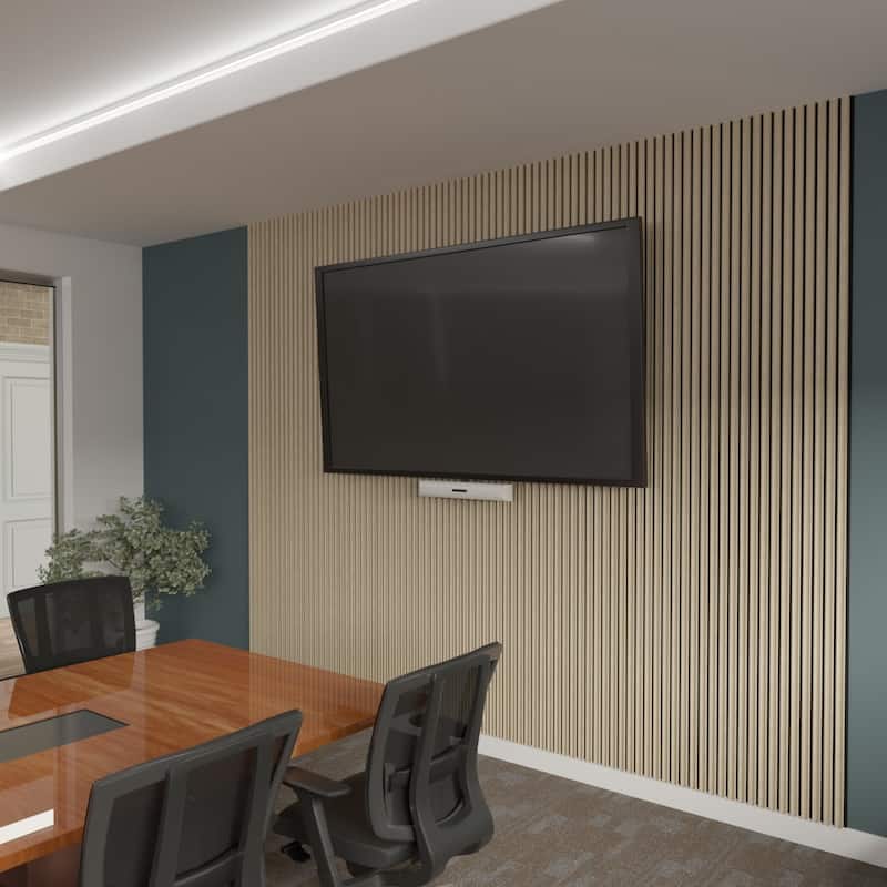 AcoustixPro Noise Cancelling Concave Small Slat Wall Panel (2 Pack)