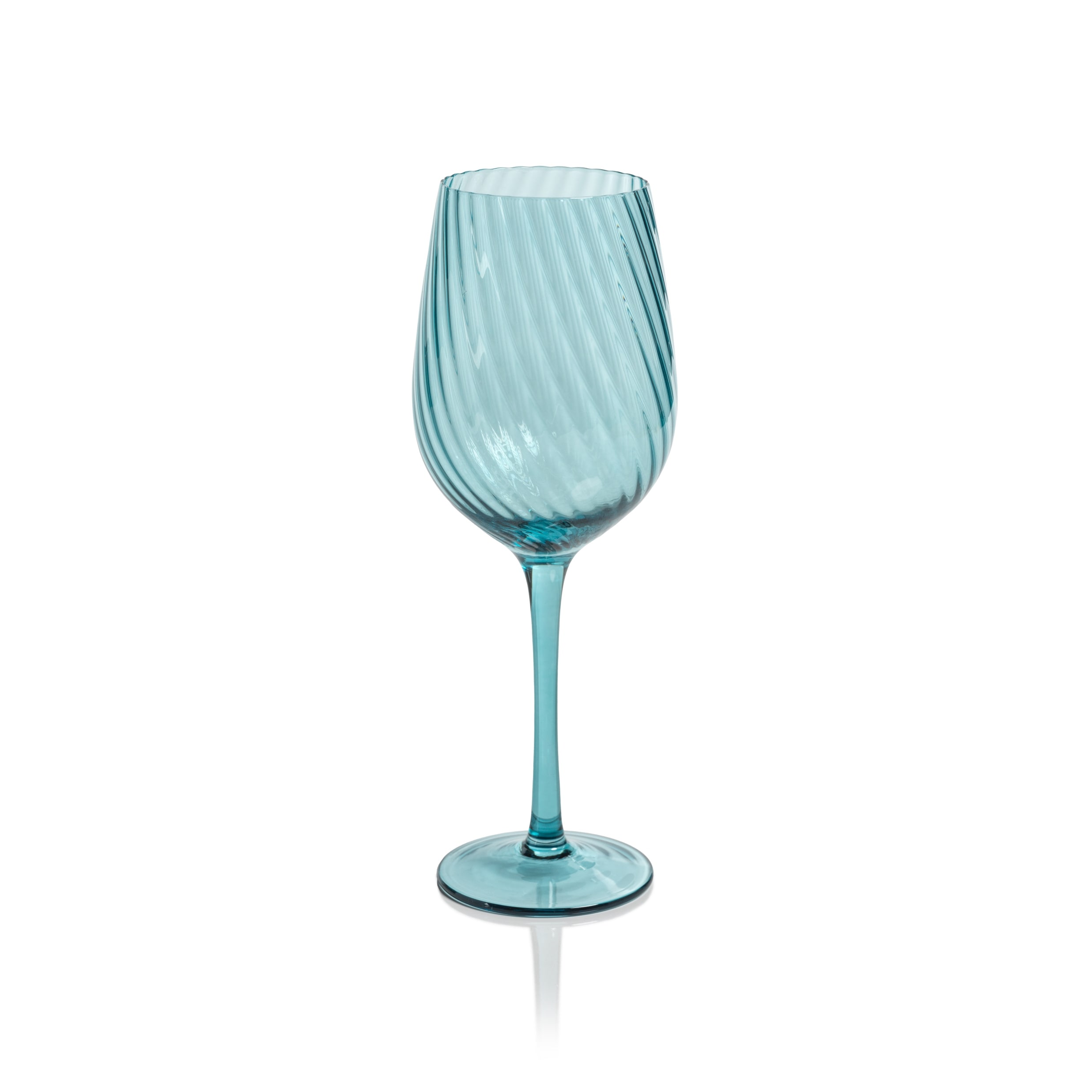Sesto Optic Swirl White Wine Glasses, Set of 4
