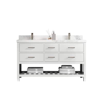 Willow Collections 60 in. W x 22 in. D Parker Double Sink Bathroom Vanity with Countertop