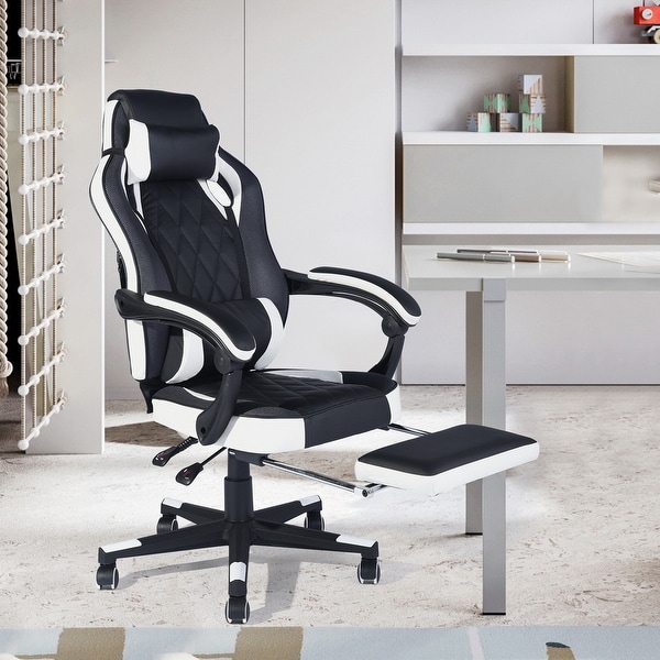 Porch & Den Racing Style Gaming Chair with Footrest. Opens flyout.