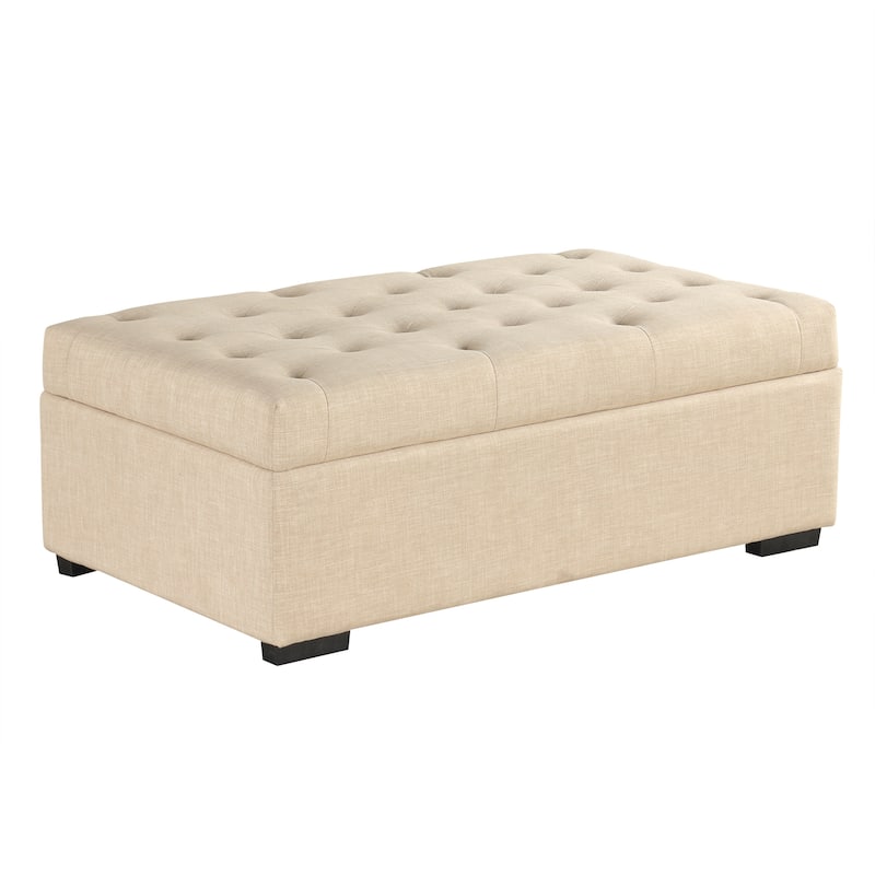 Roomfitters 49.6" Folding Ottoman Sleeper Sofa with Memory Foam Mattress and Tufted Design