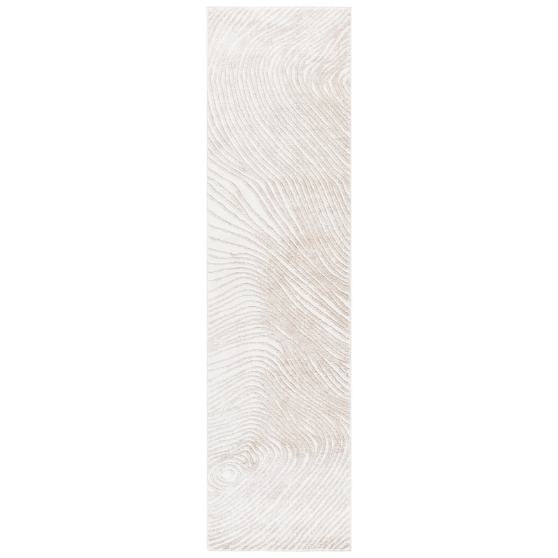 SAFAVIEH Opal Chiho Modern Contemporary Abstract Rug - 2'3" x 9' Runner - Ivory/Beige