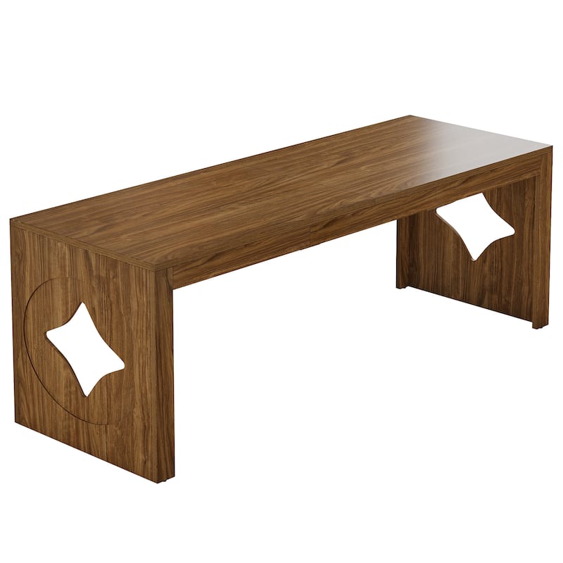 78.74" Long Wooden Dining Table for 6-8, Rectangular Kitchen Table