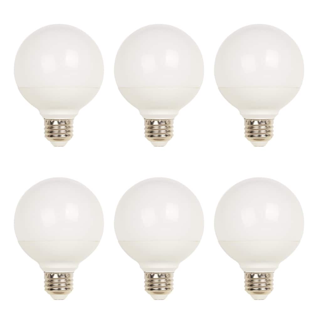 Westinghouse Lighting 6 Watt (75 Watt Equivalent) Bright White Light G25 Dimmable LED Light Bulb, Medium Base, 6 Pack - 6-Pack
