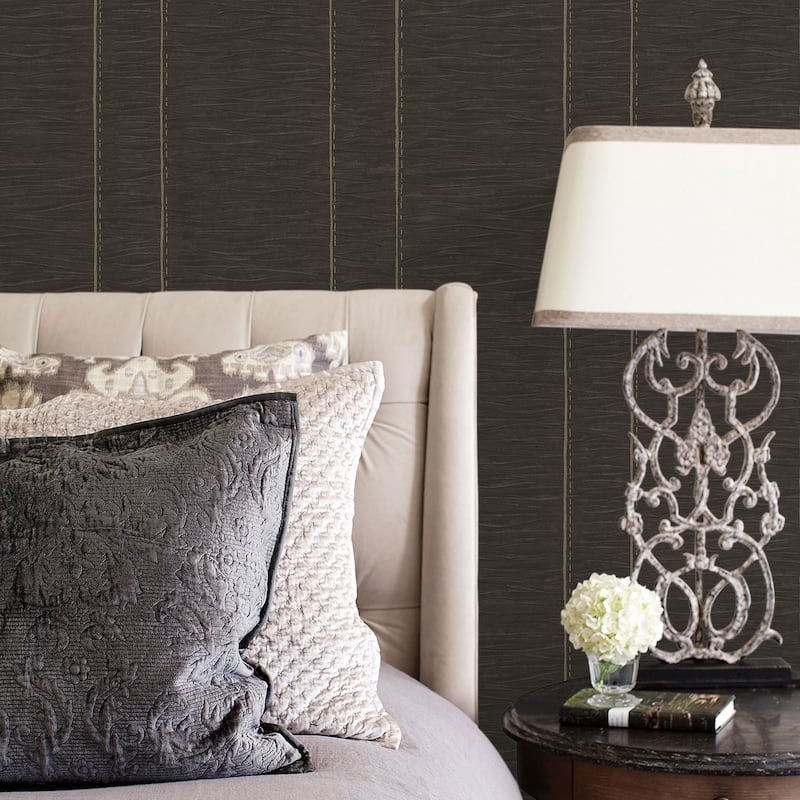 Galerie Wallcoverings Palazzo 2 Collection Pleated Stripe Vinyl on Non-woven Matte Wallpaper Roll