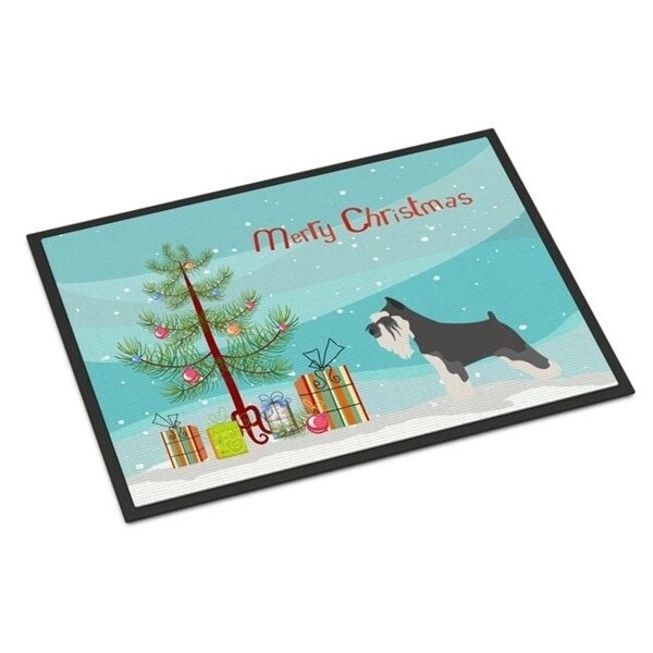 Carolines Treasures BB8460JMAT Miniature Schnauzer Christmas Indoor or Outdoor Mat 24 x 36 in.