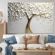 preview thumbnail 10 of 11, Designart "White Orchid Tree Garden Of Branches V" Tree Floral Canvas Print
