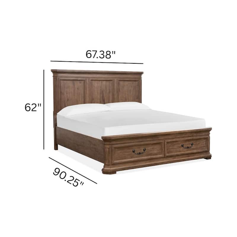 Magnussen Home Adler Court Florentine Walnut Panel Storage Bed