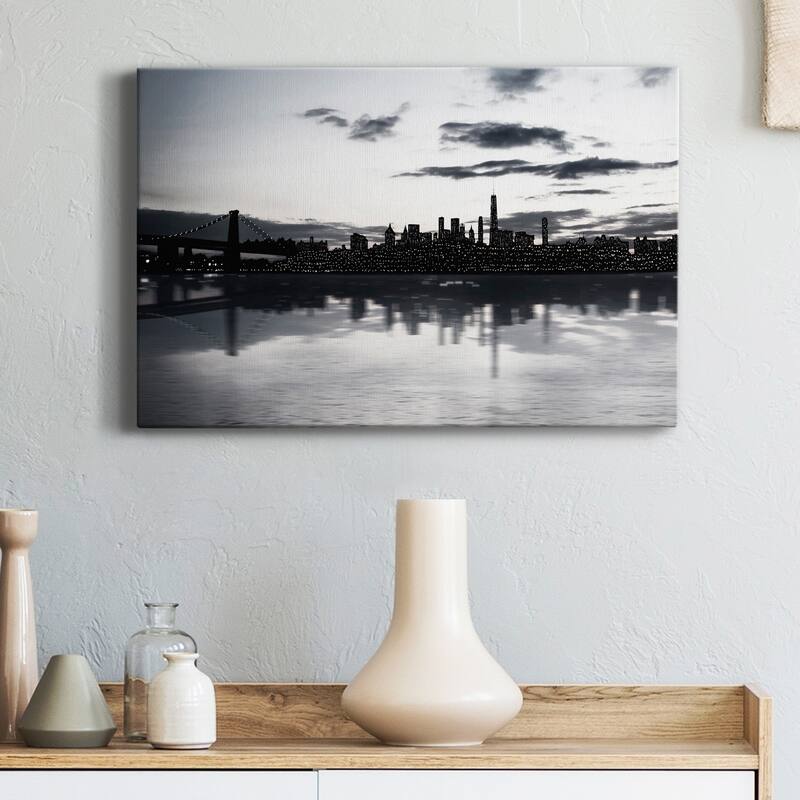 Shimmering Skyline Premium Gallery Wrapped Canvas - Ready to Hang