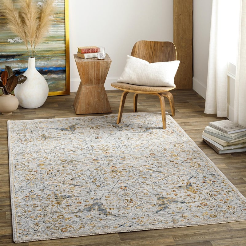 Livabliss Reina Traditional Area Rug - 7' 10" x 10' 2" - Light Blue