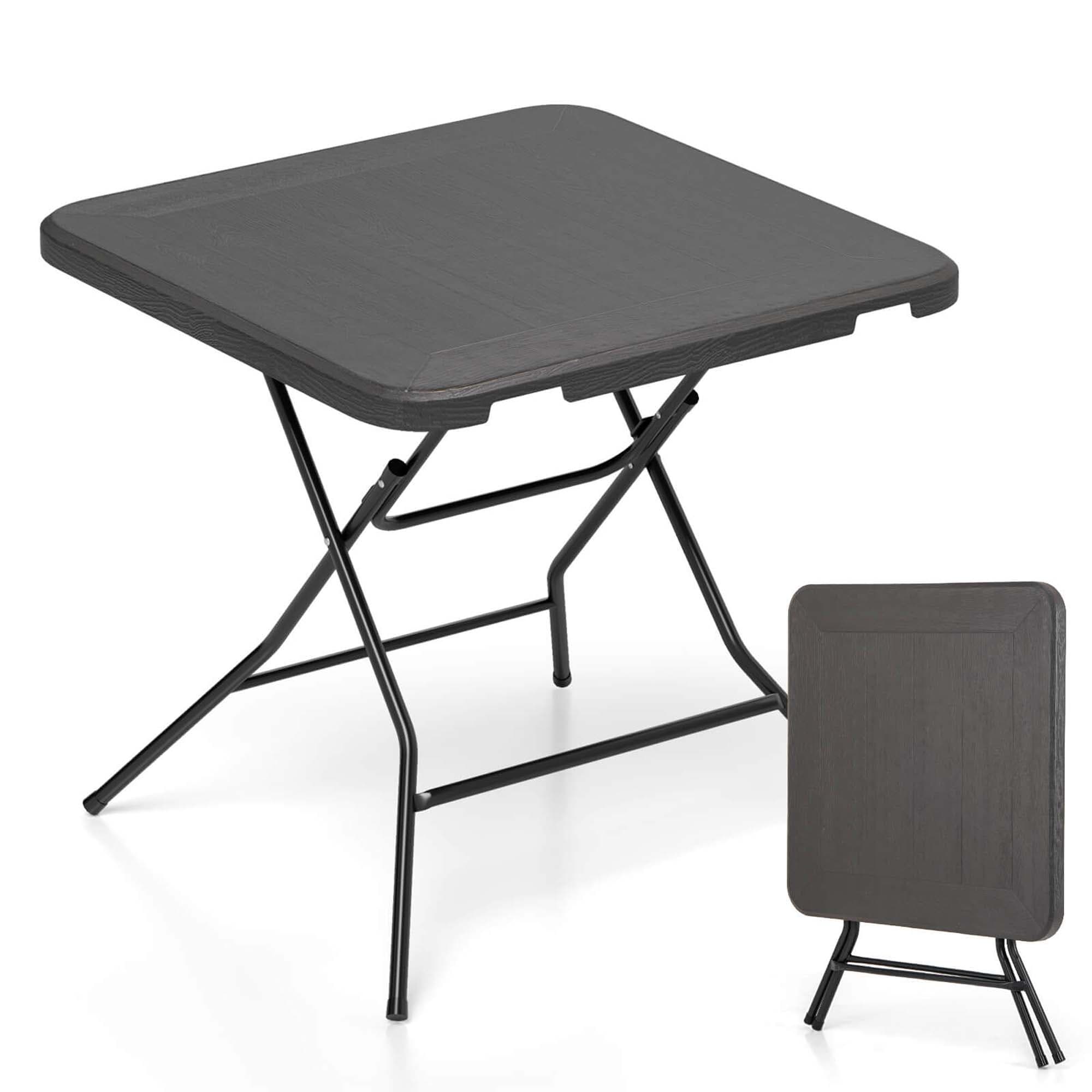 Costway 31.5" Square Folding Table Indoor Outdoor Foldable Plastic - See Details
