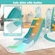 preview thumbnail 5 of 7, Toddler Slide and Swing Set with Extra-long Slide Height Adjustable Swing Basketball Hoop and Climber