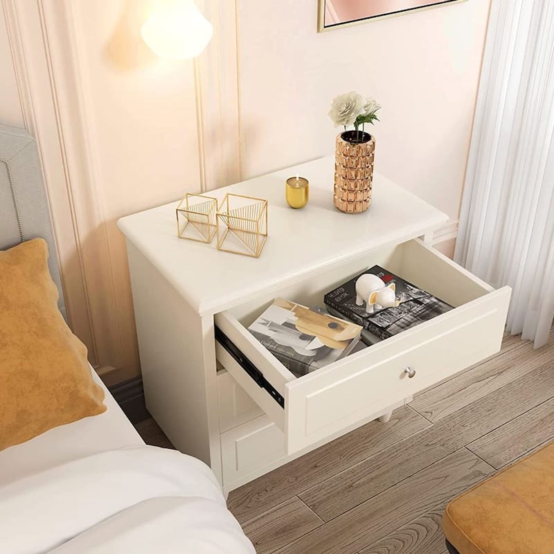 Mieres 23.6'' H Modern Style 3-Drawer Wooden End Side Table, Night Stand for Bedroom