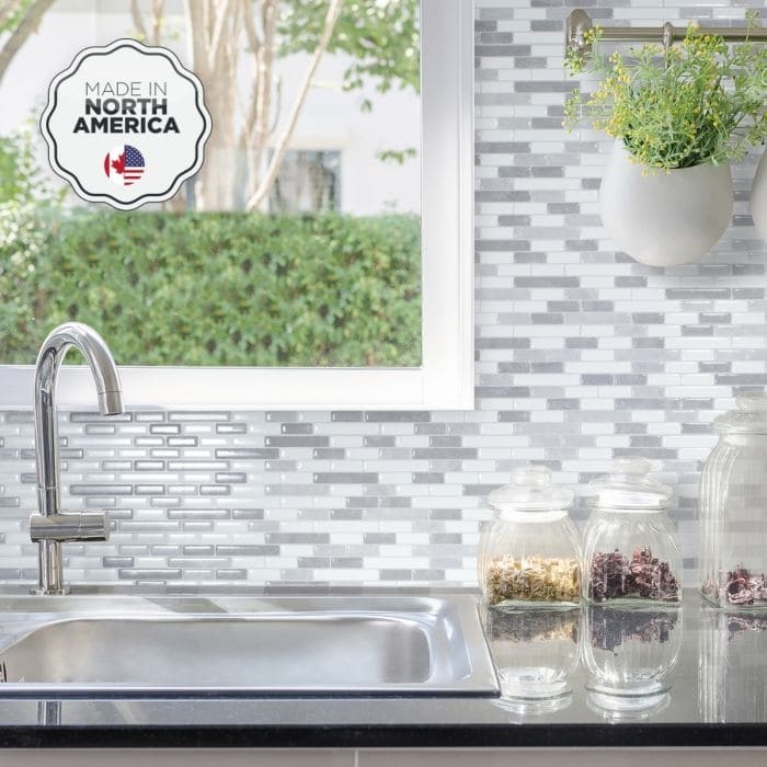 Peel and Stick Backsplash Tile - Smart Tiles Muretto Silia - Kitchen and Bathroom Stick on Tiles
