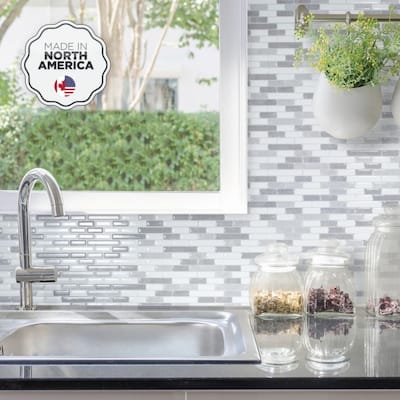 Peel and Stick Backsplash Tile - Smart Tiles Muretto Silia - Kitchen and Bathroom Stick on Tiles