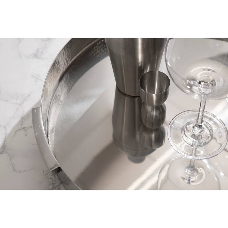 Kate and Laurel Samana Round Metal Tray