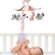 preview thumbnail 2 of 5, Lambs & Ivy Jazzy Jungle Peach/Gray Safari Animals Musical Baby Crib Mobile