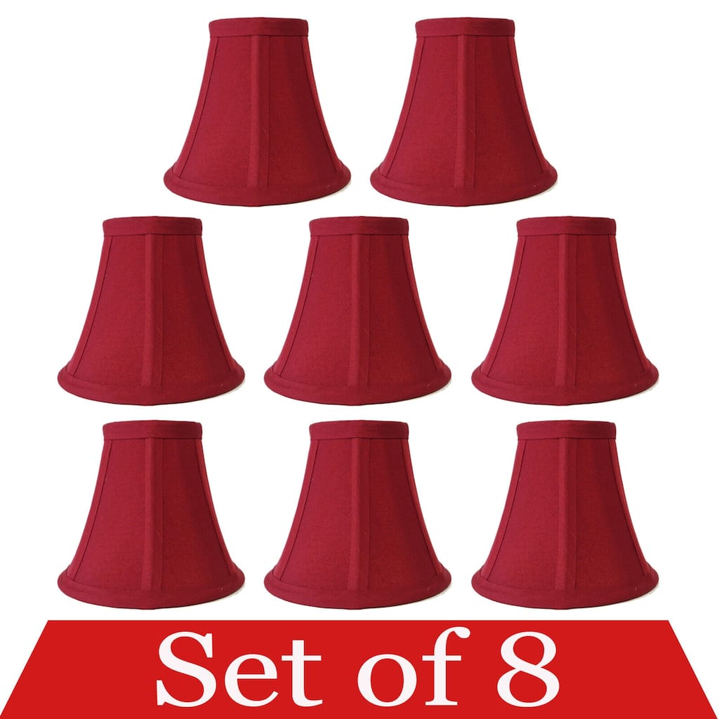 Set of 8 Mini Bell Candelabra Lamp Shade for Chandelier, 3x6x5in (Clip-On)