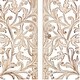 preview thumbnail 21 of 22, Brown Wooden Handmade Arched Floral Wall Decor with Intricate Carvings (Set of 2)