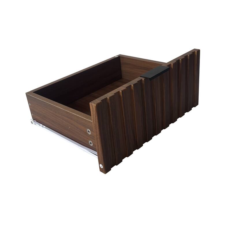 Wood Nightstand with 2 Drawers and Legs
