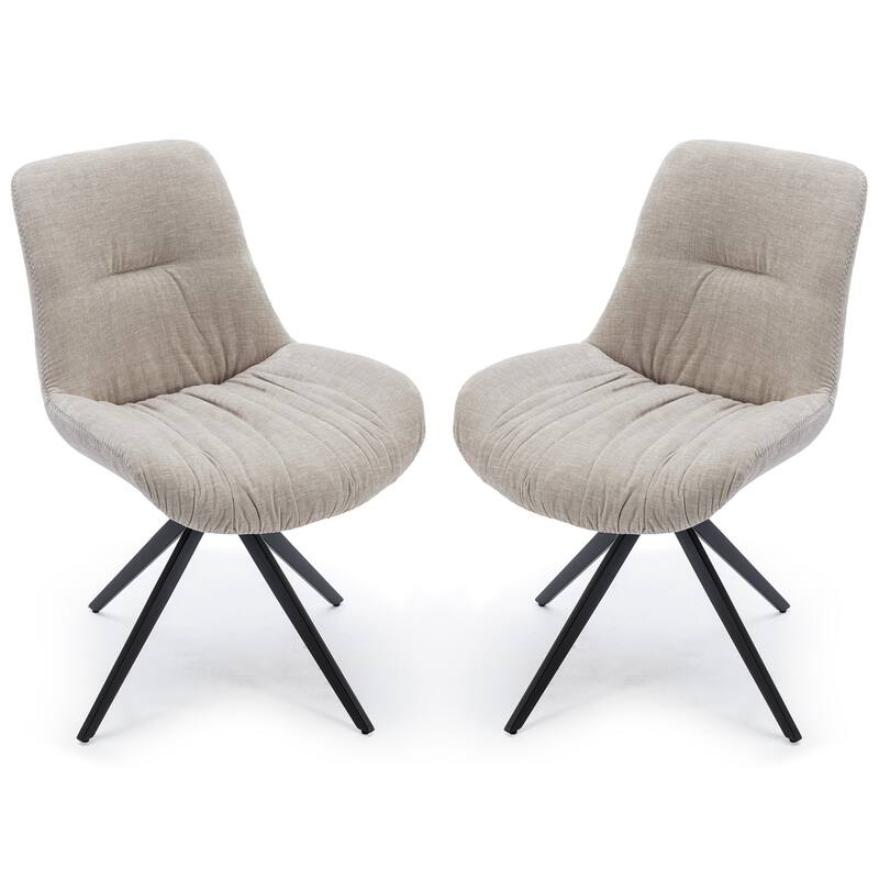 XINMICS Upholstered Dining Chairs Swivel Accent Armchairs