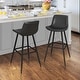 preview thumbnail 48 of 103, LUE BONA Modern Industrial Counter Stools Faux Leather Upholstered Counter Height Bar tools with Back