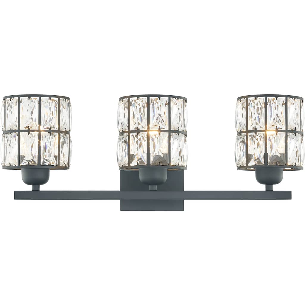 Quoizel Gibson Matte Black 3-light Bath Light