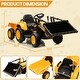preview thumbnail 16 of 26, Hetoy 3 in 1 Ride on Tractor, 12V Ride on Bulldozer with Detachable Trailer