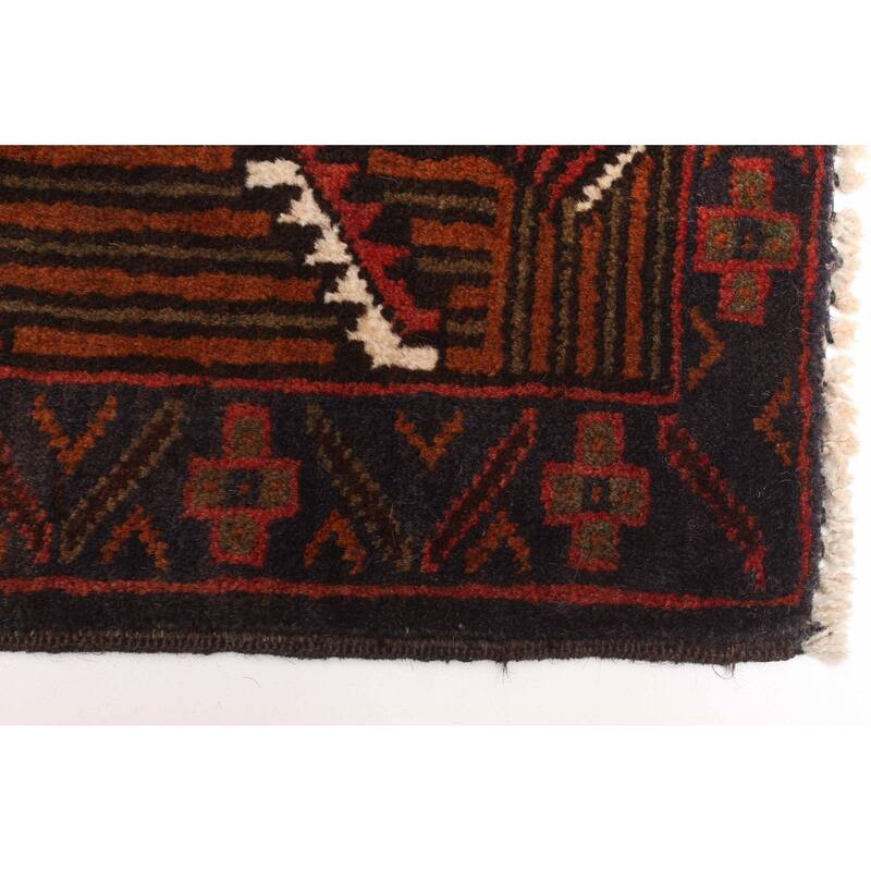 ECARPETGALLERY Hand-knotted Teimani Dark Brown Wool Rug - 3'1 x 5'0