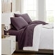 preview thumbnail 18 of 101, Vilano 21-inch Extra Deep Pocket 4-Piece Bed Sheet Set with Pleated Hem California King - Purple