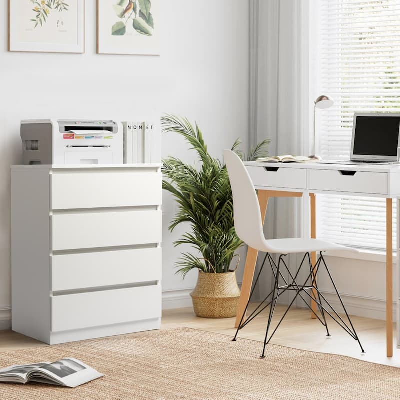 Modern Wooden 4-Drawer Dresser Perfect for Bedroom Living Room or Family Room