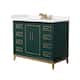 Option Green / Carrara Cultured Marble Top / Satin Bronze