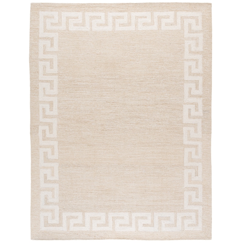 SAFAVIEH Handmade Ebony Perine Wool Rug - 8' x 10' - Beige/Ivory