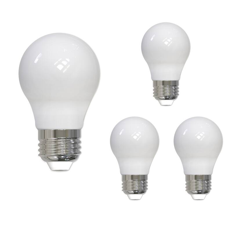 Bulbrite LED Filament Pack of (4) 7 Watt Dimmable A15 Light Bulb with Milky Glass Finish and Medium (E26) Base