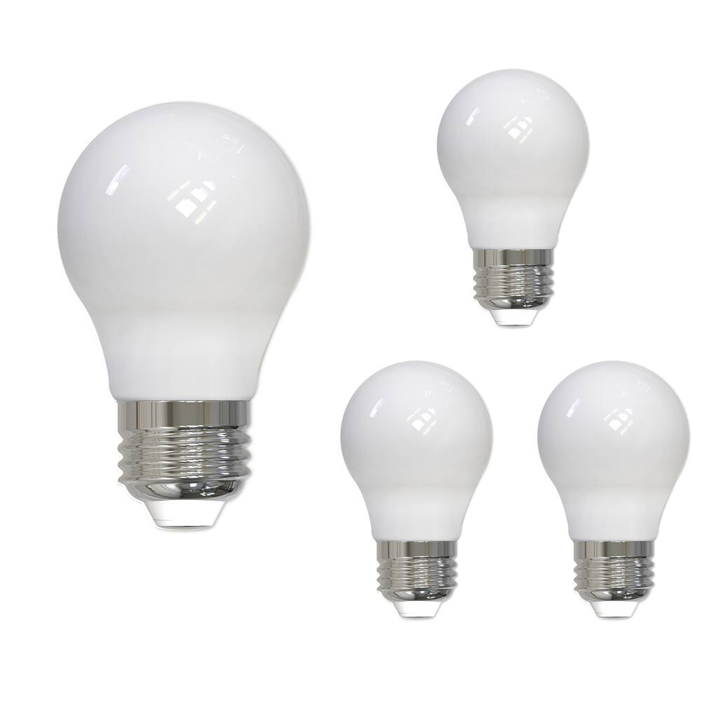 Bulbrite LED Filament Pack of (4) 7 Watt Dimmable A15 Light Bulb with Milky Glass Finish and Medium (E26) Base