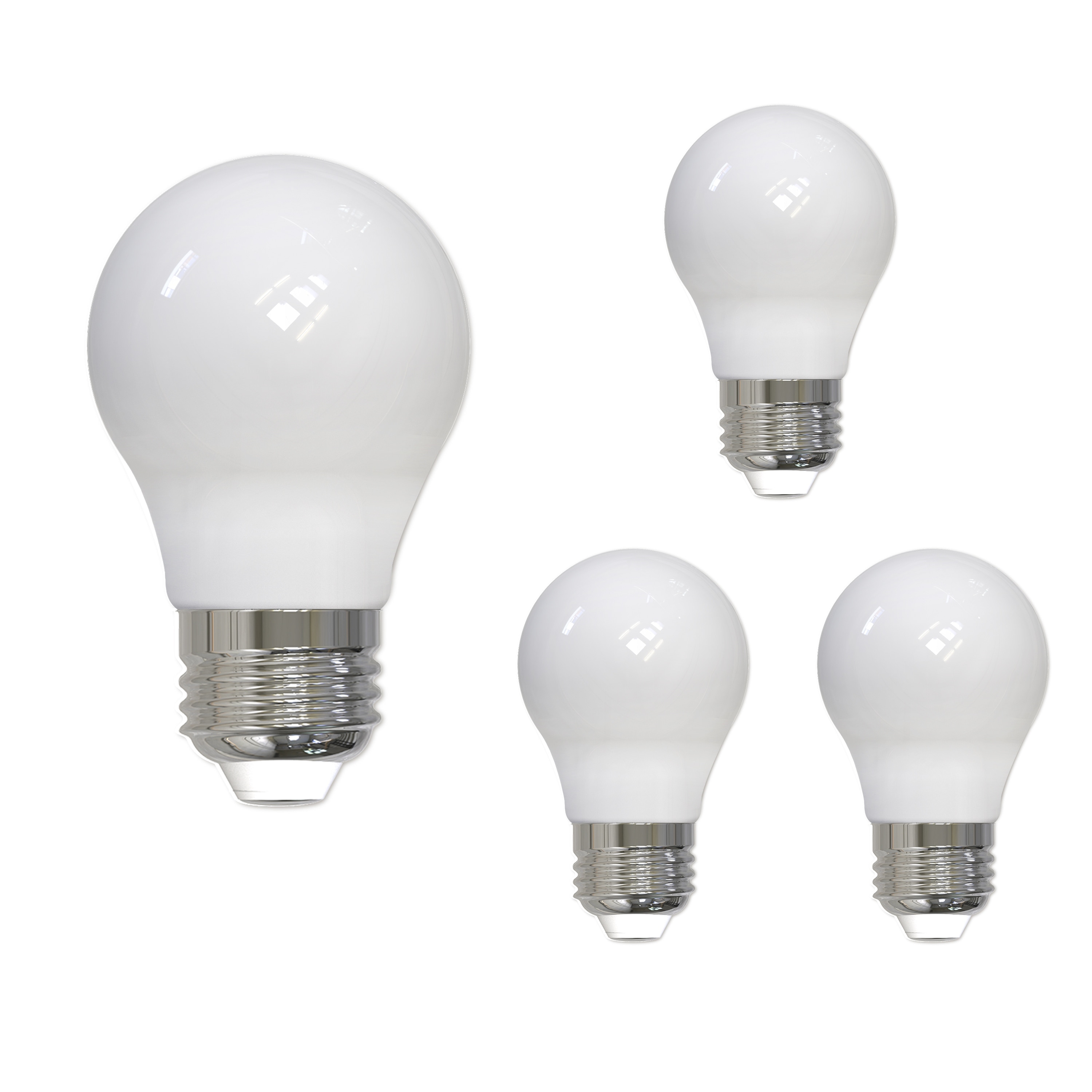 Bulbrite LED Filament Pack of (4) 7 Watt Dimmable A15 Light Bulb with Milky Glass Finish and Medium (E26) Base